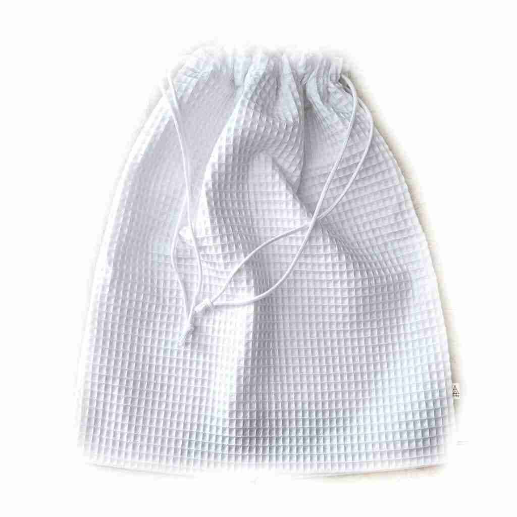 Bolsa de tela para la muda · Wafle blanc