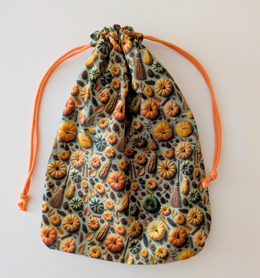 Bolsa para as lambetadas de Halloween · Autumn, bolsa de tea cosida a man